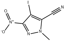 4-Iodo-2-methyl-5-nitro-2H-pyrazole-3-carbonitrile Structure