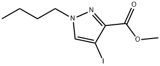 1-丁基-4-碘-1H-吡唑-3-羧酸甲酯,1354705-69-3,结构式