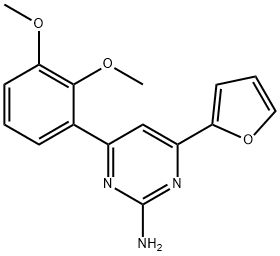 4-(2,3-dimethoxyphenyl)-6-(furan-2-yl)pyrimidin-2-amine Struktur