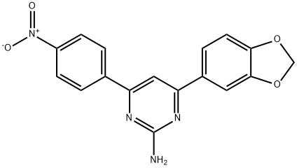 4-(2H-1,3-benzodioxol-5-yl)-6-(4-nitrophenyl)pyrimidin-2-amine Struktur