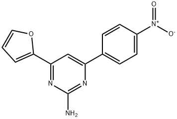 4-(furan-2-yl)-6-(4-nitrophenyl)pyrimidin-2-amine Struktur