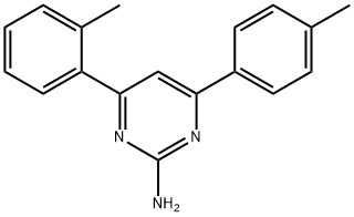 4-(2-methylphenyl)-6-(4-methylphenyl)pyrimidin-2-amine Struktur