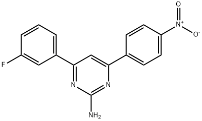 4-(3-fluorophenyl)-6-(4-nitrophenyl)pyrimidin-2-amine Struktur
