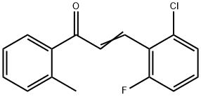 (2E)-3-(2-クロロ-6-フルオロフェニル)-1-(2-メチルフェニル)プロプ-2-エン-1-オン 化学構造式