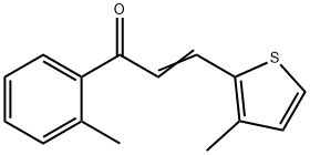 (2E)-1-(2-メチルフェニル)-3-(3-メチルチオフェン-2-イル)プロプ-2-エン-1-オン 化学構造式