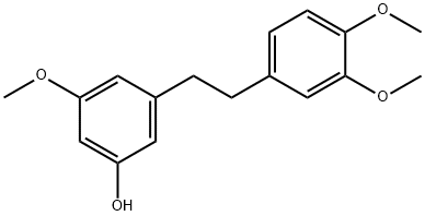 3'-hydroxy-3,4,5'-trimethoxybibenzyl Struktur
