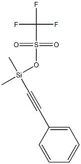 Methanesulfonic acid, trifluoro-, dimethyl(phenylethynyl)silyl ester Structure