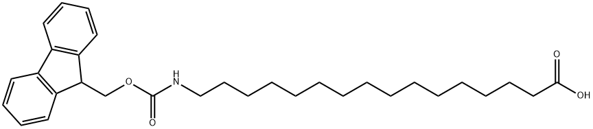 16-((((9H-芴-9-基)甲氧基)羰基)氨基)十六烷酸,1356220-22-8,结构式