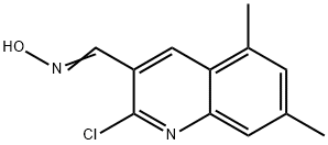 N-[(2-CHLORO-5,7-DIMETHYLQUINOLIN-3-YL)METHYLIDENE]HYDROXYLAMINE, 1356485-81-8, 结构式