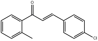 (2E)-3-(4-クロロフェニル)-1-(2-メチルフェニル)プロプ-2-エン-1-オン 化学構造式