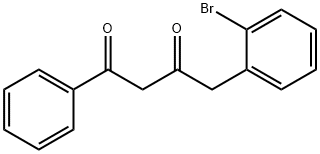 1-フェニル-4-(o-ブロモフェニル)ブタン-1,3-ジオン 化学構造式