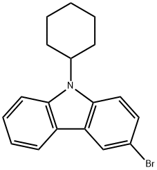 3-Bromo-9-cyclohexyl-9H-carbazole 结构式