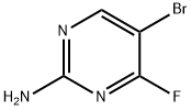 5-溴-4-氟嘧啶-2-胺 结构式