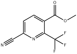 6-Cyano-2-trifluoromethyl-nicotinic acid methyl ester 结构式