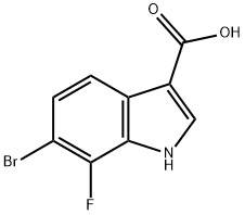 6-bromo-7-fluoro-1H-indole-3-carboxylic acid,1360883-77-7,结构式