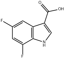 5,7-difluoro-1H-indole-3-carboxylic acid Struktur