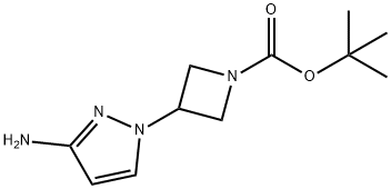 tert-butyl3-(3-amino-1H-pyrazol-1-yl)azetidine-1-carboxylate Struktur