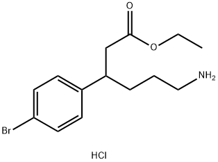 6-amino-3-(4-bromo-phenyl)-hexanoic acid ethyl ester hydrochloride,1362192-80-0,结构式