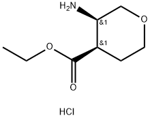 顺式-3-氨基四氢-2H-吡喃-4-羧酸乙酯盐酸盐, 1363405-28-0, 结构式