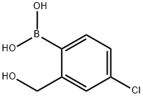 (4-Chloro-2-(hydroxymethyl)phenyl)boronic acid Struktur