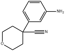 2H-Pyran-4-carbonitrile, 4-(3-aminophenyl)tetrahydro- Structure