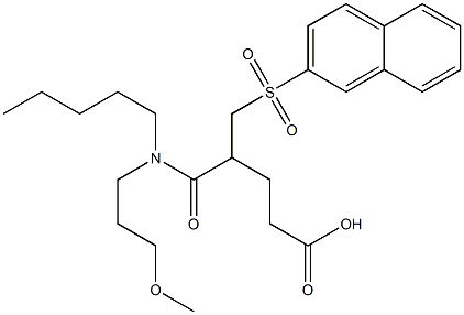 Pentanoic acid, 5-[(3-methoxypropyl)pentylamino]-4-[(2-naphthalenylsulfonyl)methyl]-5-oxo- Struktur