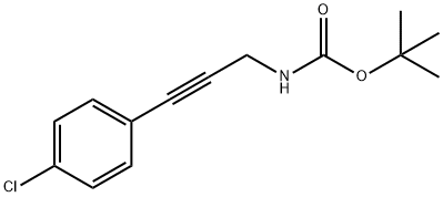 tert-butyl 3-(4-chlorophenyl)prop-2-ynylcarbamate Struktur