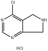 4-クロロ-5H,6H,7H-ピロロ[3,4-D]ピリミジン塩酸塩 化学構造式