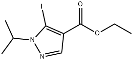 5-碘-1-异丙基-1H-吡唑-4-羧酸乙酯 结构式