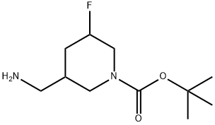 TERT-BUTYL 3-(AMINOMETHYL)-5-FLUOROPIPERIDINE-1-CARBOXYLATE Structure