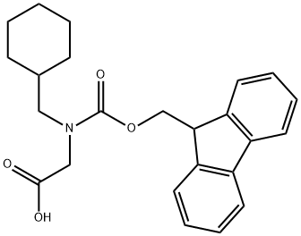 N-Fmoc-N-(cyclohexylmethyl)-glycine, 1374785-49-5, 结构式