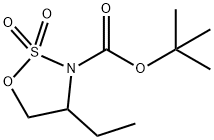 4-乙基-1,2,3-氧杂噻唑烷-3-羧酸叔丁酯2,2-二氧化物, 1375959-16-2, 结构式