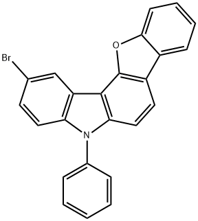 2-溴-5-苯基-5H-苯并呋喃并[3,2-C]咔 结构式