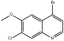 4-Bromo-7-chloro-6-methoxy-quinoline 结构式