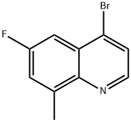 4-溴-6-氟-8-甲基喹啉 结构式