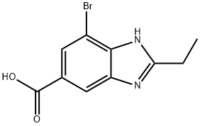 7-Bromo-2-ethyl-1H-benzo[d]imidazole-5-carboxylic acid Struktur