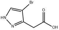 (4-Bromo-1H-pyrazol-3-yl)-acetic acid Struktur