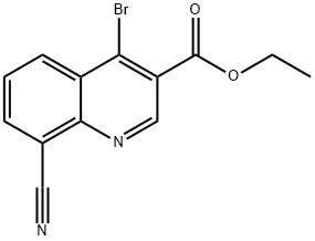 4-Bromo-8-cyano-quinoline-3-carboxylic acid ethyl ester Structure