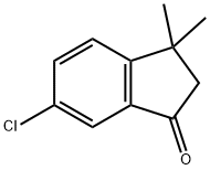 6-CHLORO-3,3-DIMETHYL-2,3-DIHYDRO-1H-INDEN-1-ONE 化学構造式