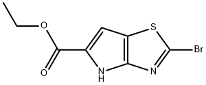 2-溴-4H-吡咯并[2,3-D]噻唑-5-羧酸乙酯, 1379315-43-1, 结构式