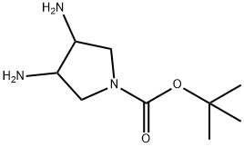 tert-butyl 3,4-diaminopyrrolidine-1-carboxylate Struktur