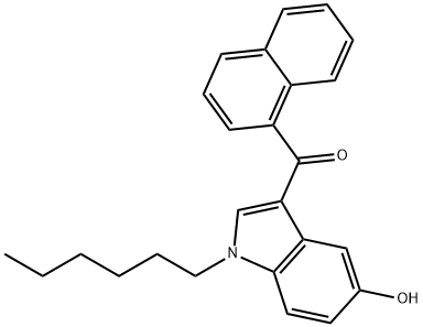 (1-hexyl-5-hydroxyindol-3-yl)-naphthalen-1-ylmethanone Structure