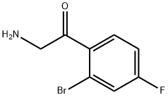 2-amino-1-(2-bromo-4-fluorophenyl)ethanone Struktur