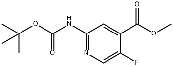 2-(BOC-氨基)-5-氟异烟酸甲酯 结构式
