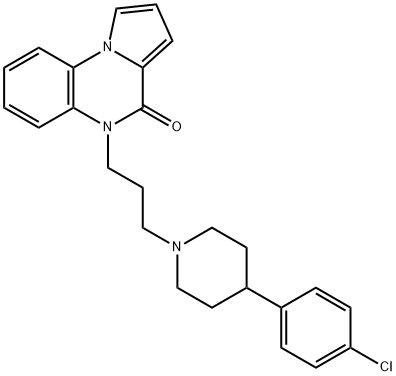 Pyrrolo[1,2-a]quinoxalin-4(5H)-one,5-[3-[4-(4-chlorophenyl)-1-piperidinyl]propyl]-,1380392-05-1,结构式