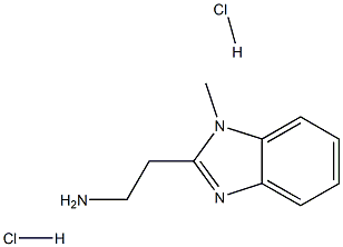 [2-(1-メチル-1H-ベンズイミダゾール-2-イル)エチル]アミン二塩酸塩 化学構造式