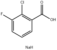 2-氯-3-氟苯甲酸钠, 1382106-83-3, 结构式