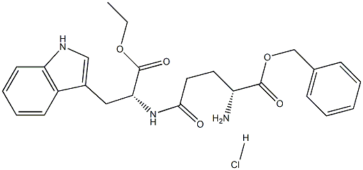 benzyl N5-((R)-1-ethoxy-3-(1H-indol-3-yl)-1-oxopropan-2-yl)-D-glutaminate hydrochloride,1382325-86-1,结构式