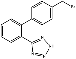 5-(4'-(bromomethyl)-[1,1'-biphenyl]-2-yl)-1H-tetrazole Struktur