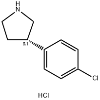 (S)-3-(4-CHLOROPHENYL)PYRROLIDINE HCL 结构式